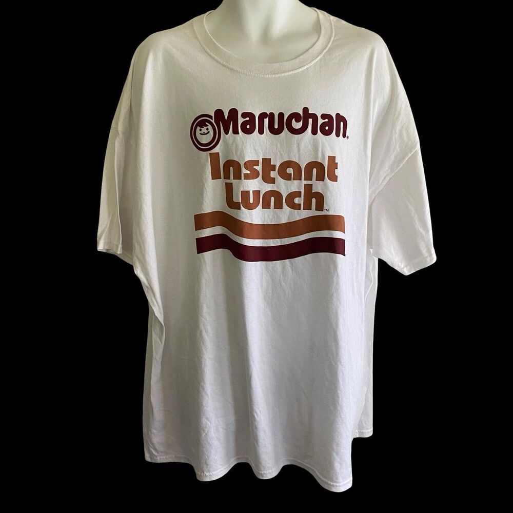 Maruchan Shirt Mens 3XL White Instant Lunch Ramen Graphic Logo Tee Cotton
